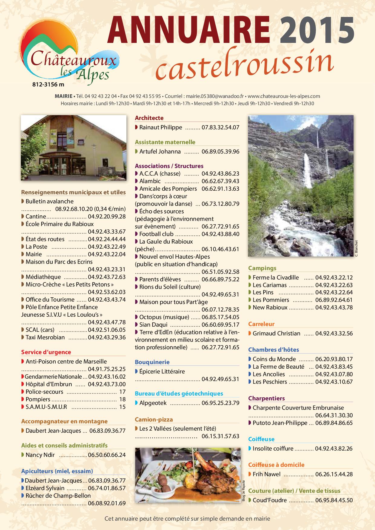 • Annuaire chateauroux 2015